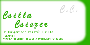 csilla csiszer business card
